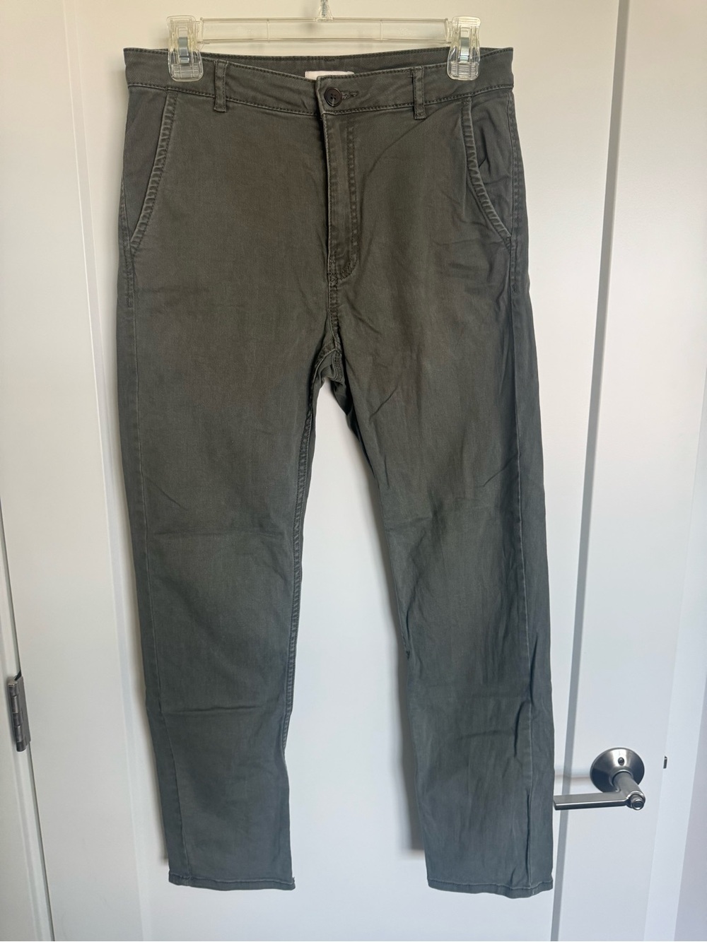 H&M Men's Olive Gray Chinos